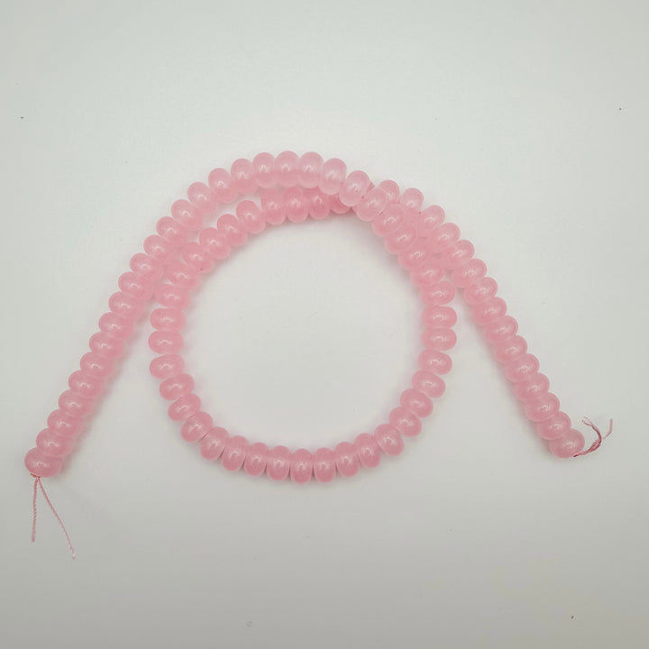 light pink Malaysian Jade Rondelle Beads, rondelle beads, 5x8mm rondelle beads, white jade rondelle beads, beaded necklaces beads