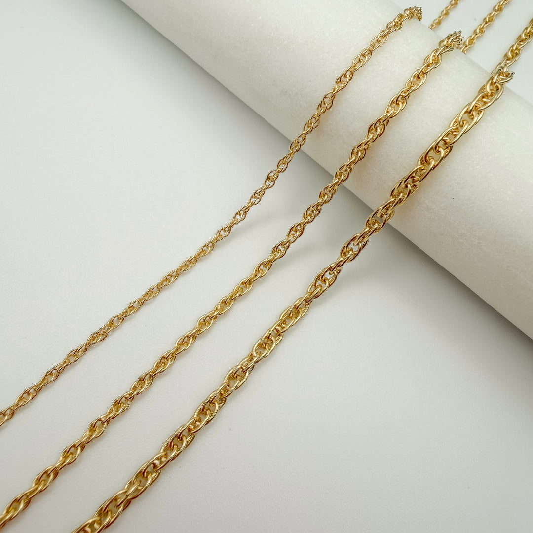 medium rope, chain, gold filled, sterling silver, chunky chain, permanent jewelry, michigan jewelry