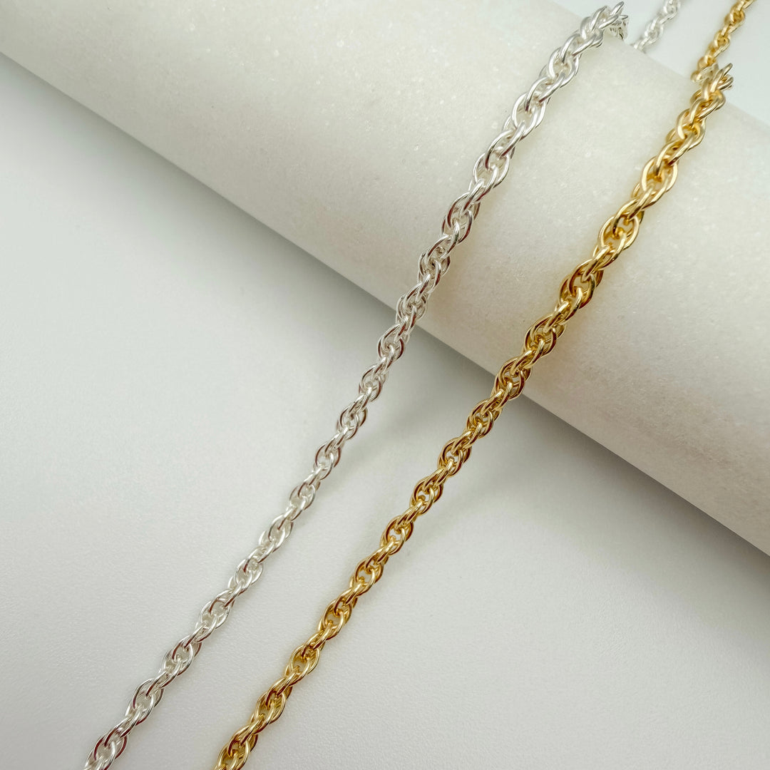 medium rope, chain, gold filled, sterling silver, chunky chain, permanent jewelry, michigan jewelry