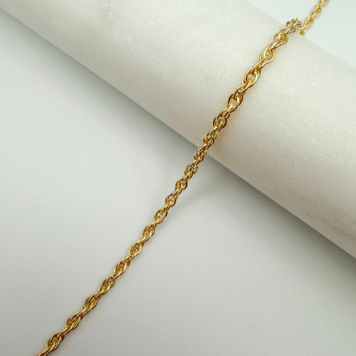 medium rope, chain, gold filled, sterling silver, chunky chain, permanent jewelry, michigan jewelry
