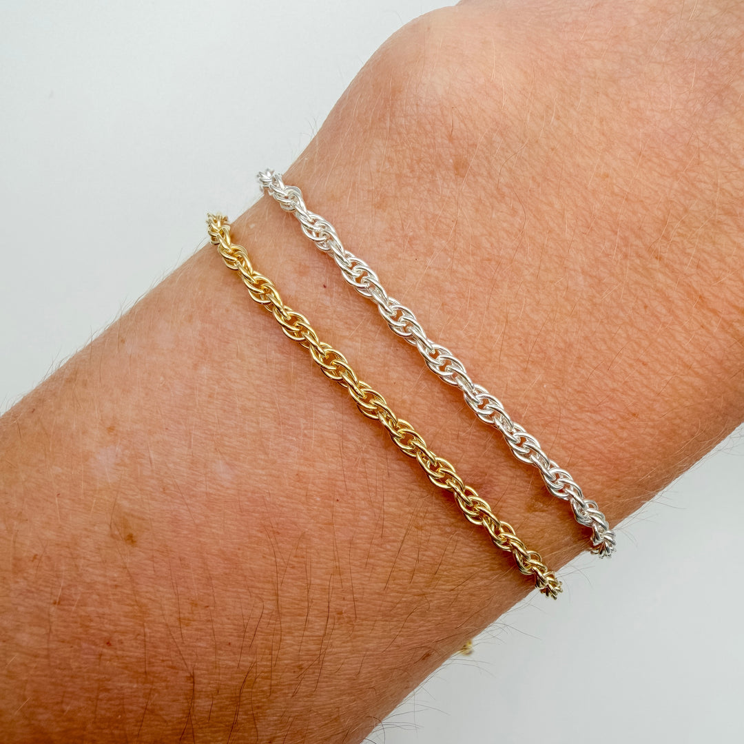 medium rope, chain, gold filled, sterling silver, chunky chain, permanent jewelry, michigan jewelry