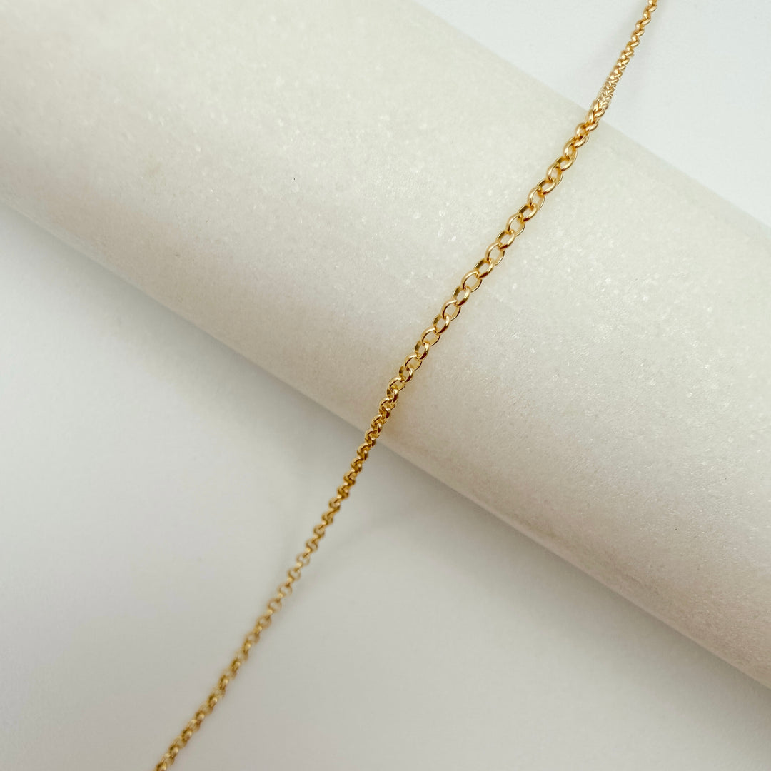 micro rolo, chain, gold filled, dainty chain, permanent jewelry, michigan jewelry