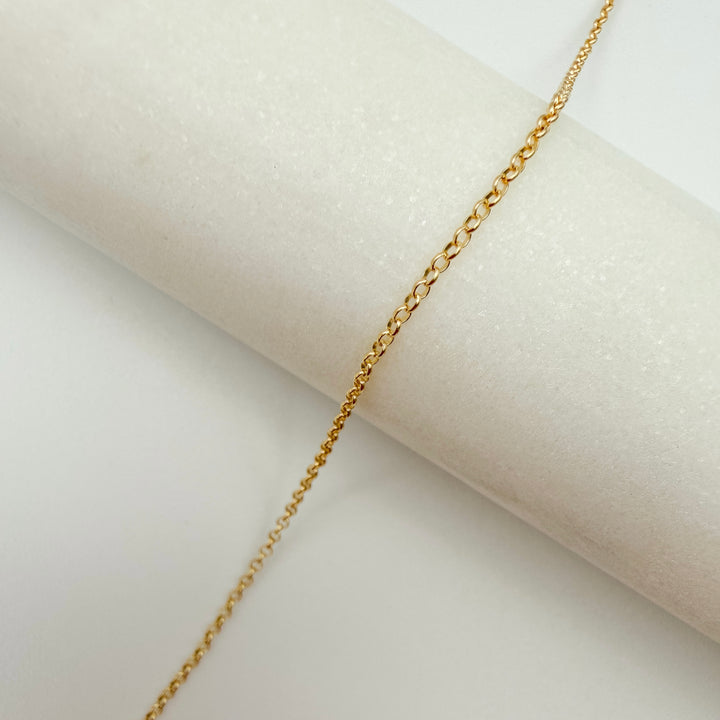 micro rolo, chain, gold filled, dainty chain, permanent jewelry, michigan jewelry