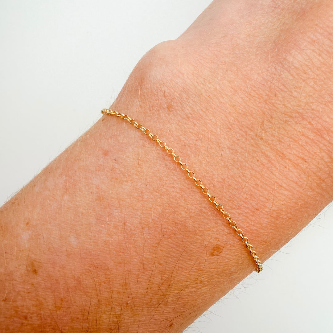 micro rolo, chain, gold filled, sterling silver, dainty chain, permanent jewelry, michigan jewelry