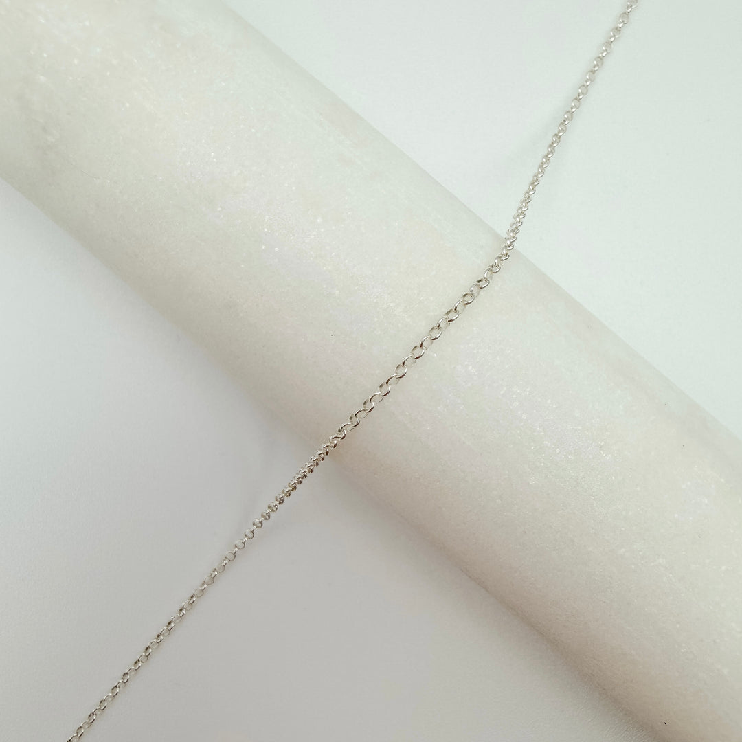 micro rolo, chain, sterling silver, dainty chain, permanent jewelry, michigan jewelry