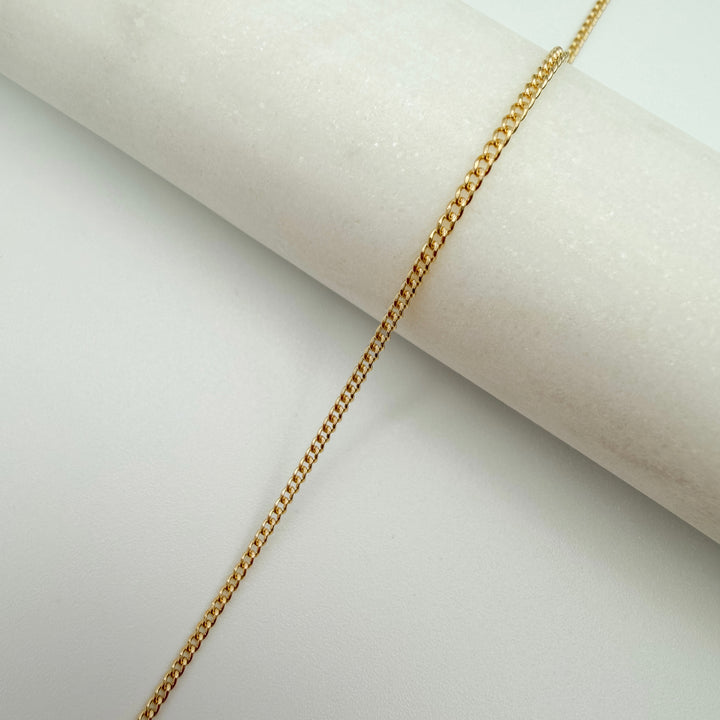 mini curb, chain, gold filled, sterling silver, permanent jewelry, michigan jewelry, dainty curb