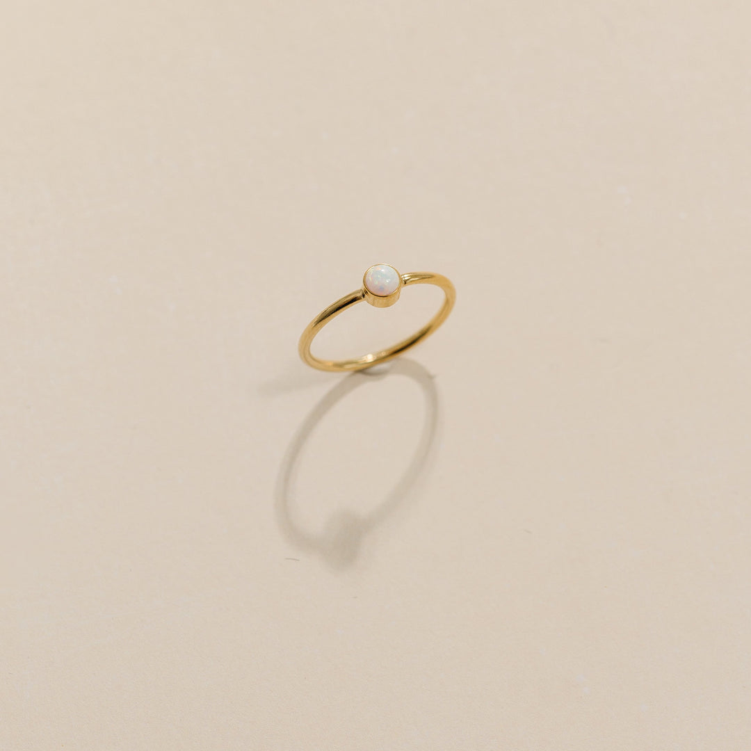White Opal Ring