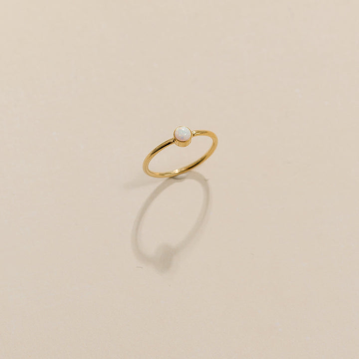 White Opal Ring