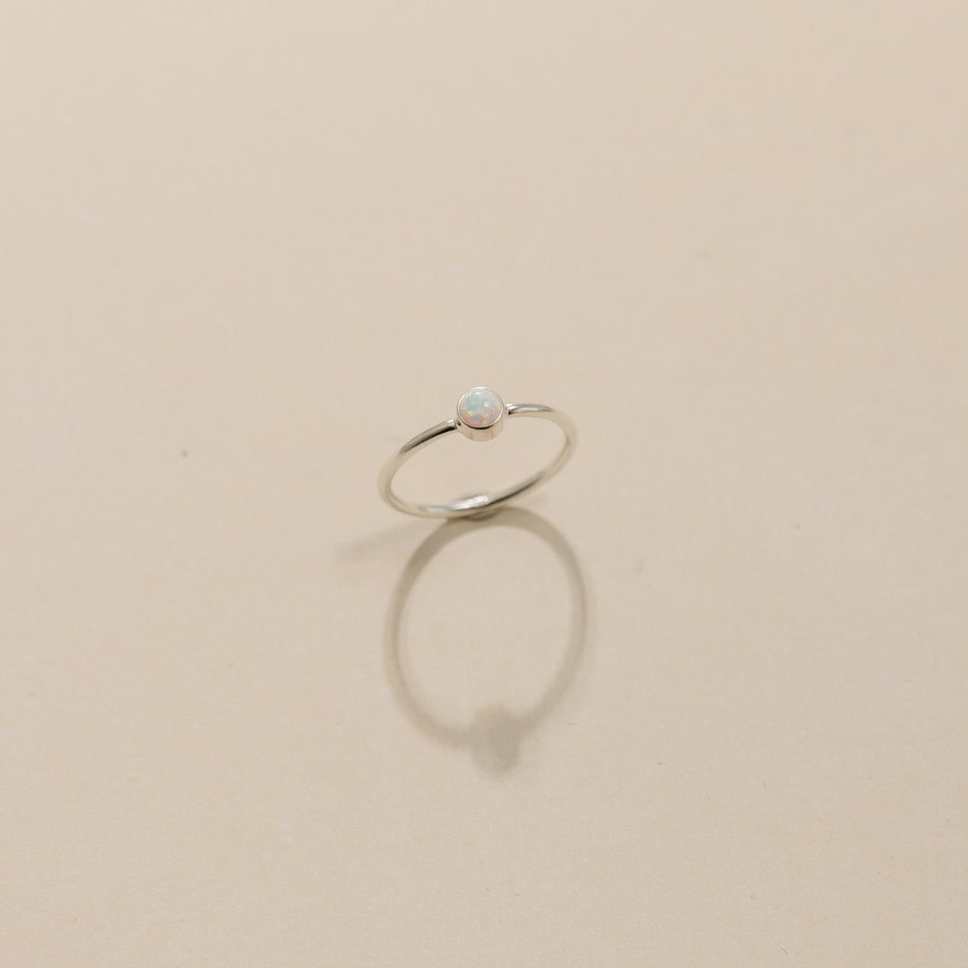 White Opal Ring