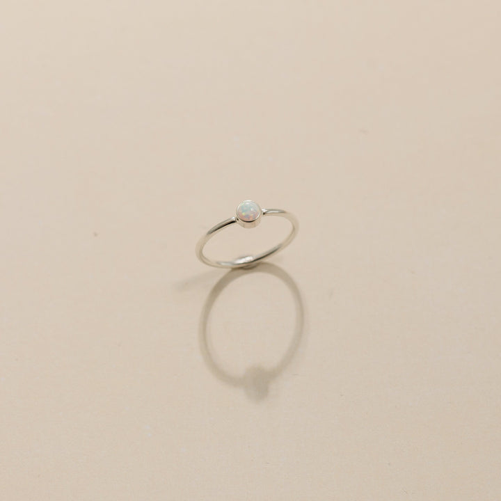 White Opal Ring
