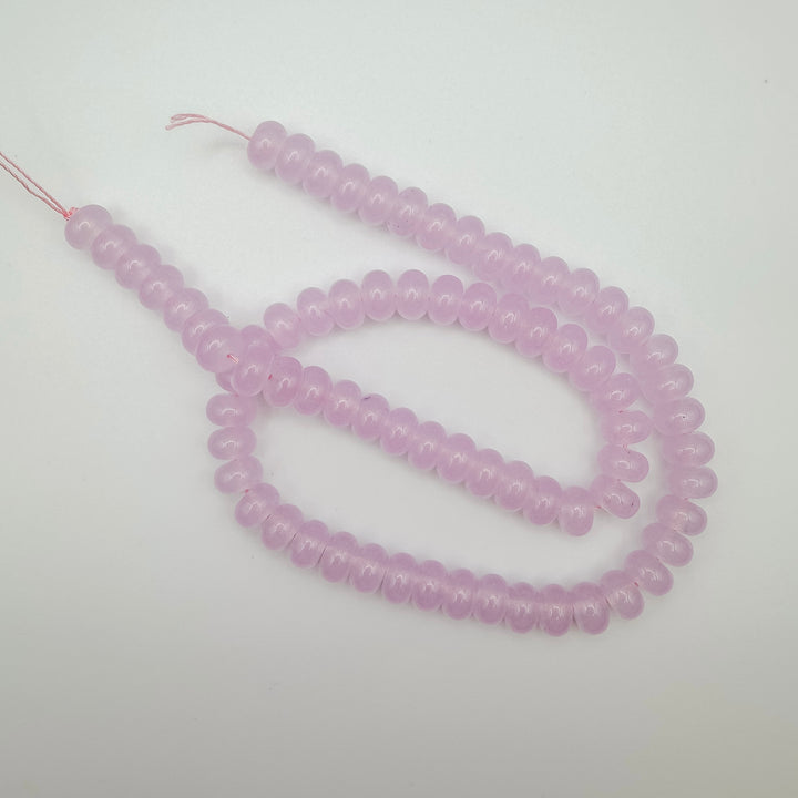 purple-pink Malaysian Jade Rondelle Beads, rondelle beads, 5x8mm rondelle beads, white jade rondelle beads, beaded necklaces beads
