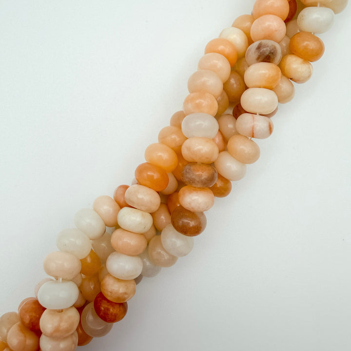 8x5mm Pink Aventurine Rondelle Beads