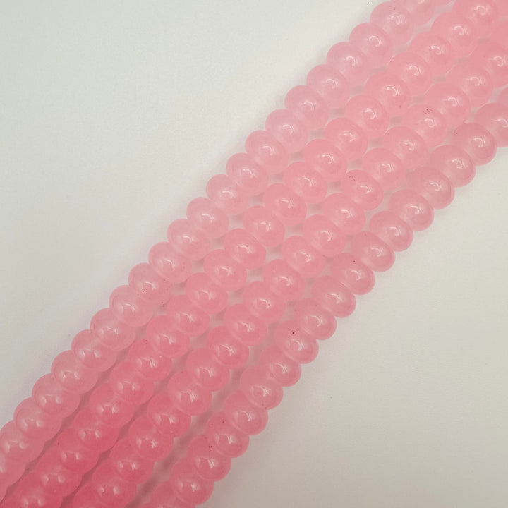 light pink Malaysian Jade Rondelle Beads, rondelle beads, 5x8mm rondelle beads, white jade rondelle beads, beaded necklaces beads