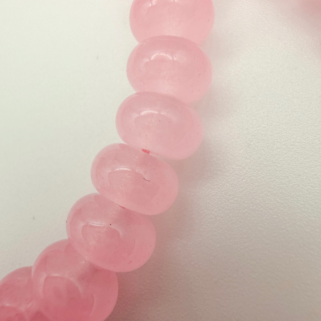 light pink Malaysian Jade Rondelle Beads, rondelle beads, 5x8mm rondelle beads, white jade rondelle beads, beaded necklaces beads