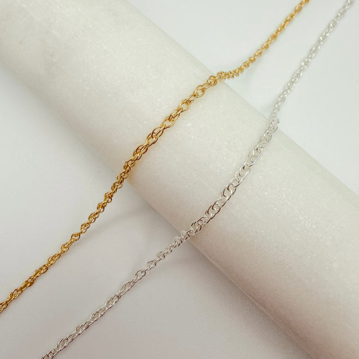 rope, chain, gold filled, sterling silver, dainty chain, permanent jewelry, michigan jewelry