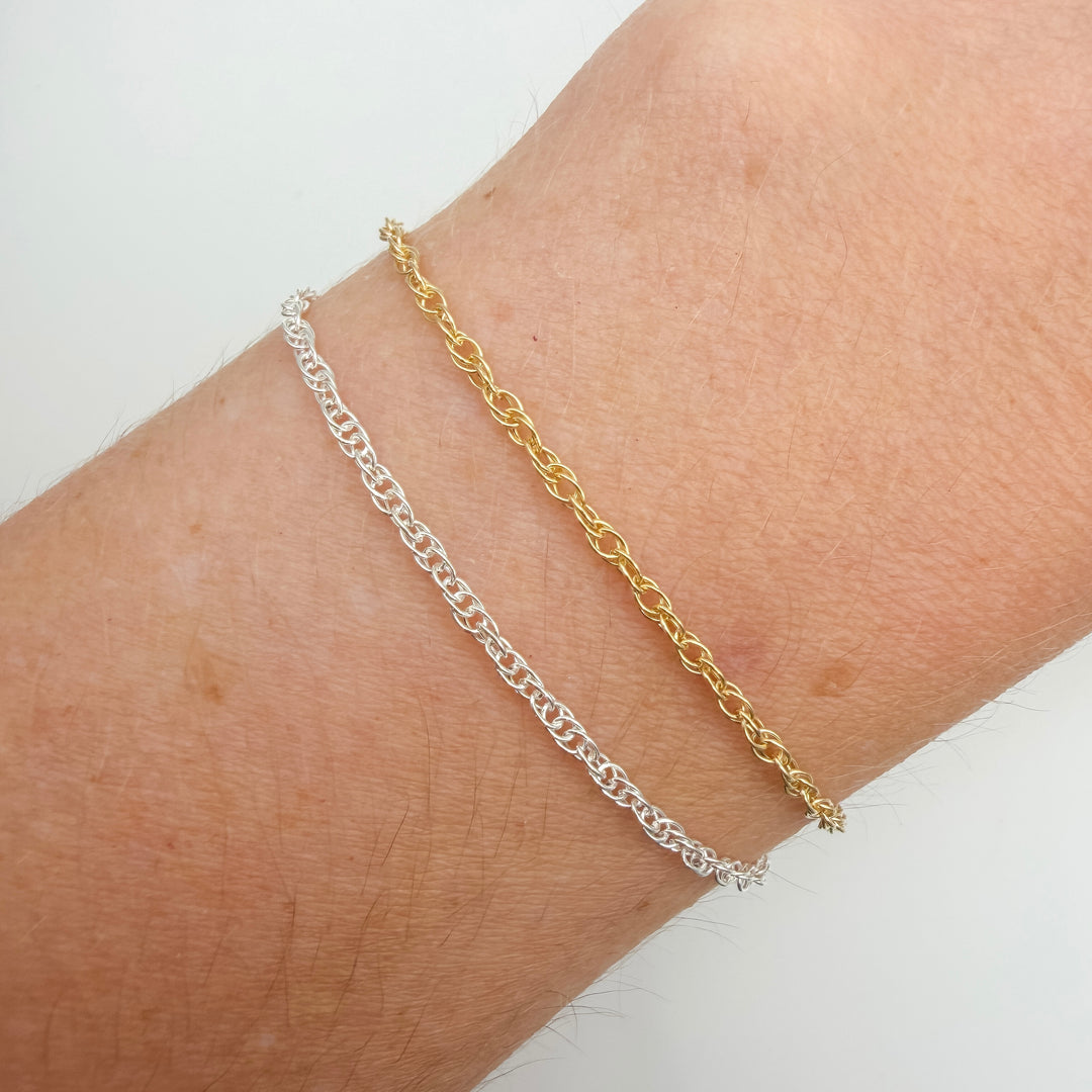 rope, chain, gold filled, sterling silver, dainty chain, permanent jewelry, michigan jewelry