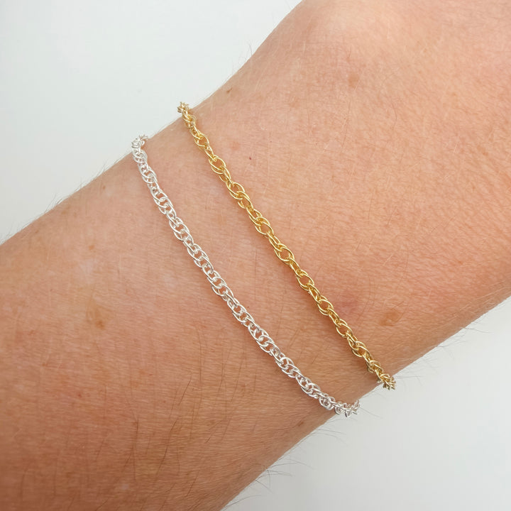 rope, chain, gold filled, sterling silver, dainty chain, permanent jewelry, michigan jewelry