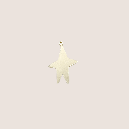 sterling silver, abstract star, funky charm, jewelry, silver, charm