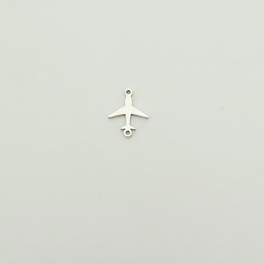 gold filled airplane connector, gold filled connectors, permanent jewelry connectors, essbe jewelry supply, permanent jewelry supplier, airplane charm, airplane connector, sterling silver airplane charm