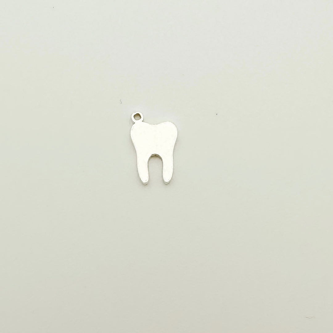 tooth charm, tooth connector, gold filled tooth charm, sterling silver tooth charm, permanent jewelry supplies, permanent jewelry charms
