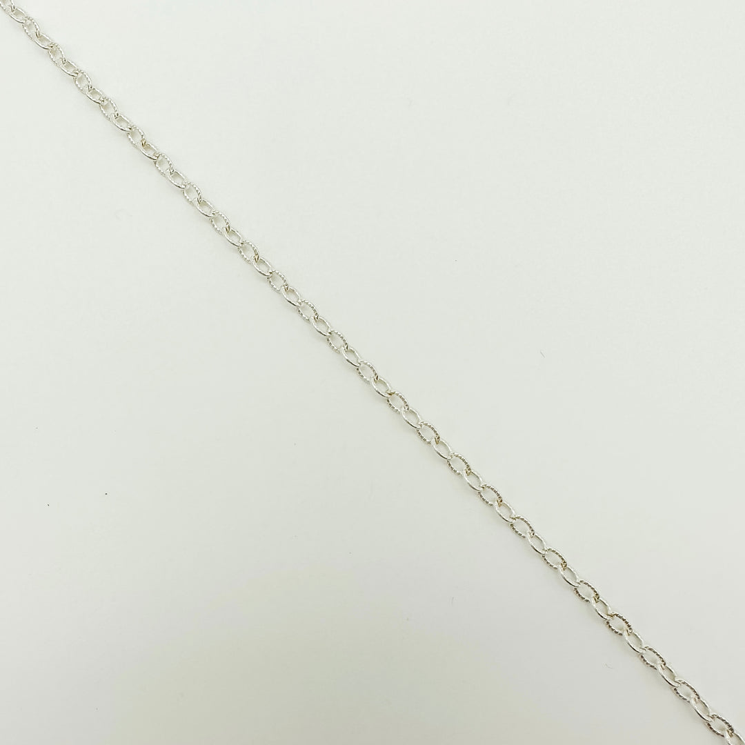 textured cable chain / sterling silver chain / wholesale chain / permanent jewelry supplier / permanent jewelry chain