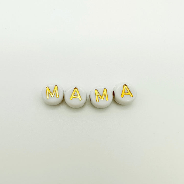 7mm acrylic letter beads, letter beads, diy bracelet, personalized bracelet, wholesale letter beads, 7mm letter beads, gold letter beads
