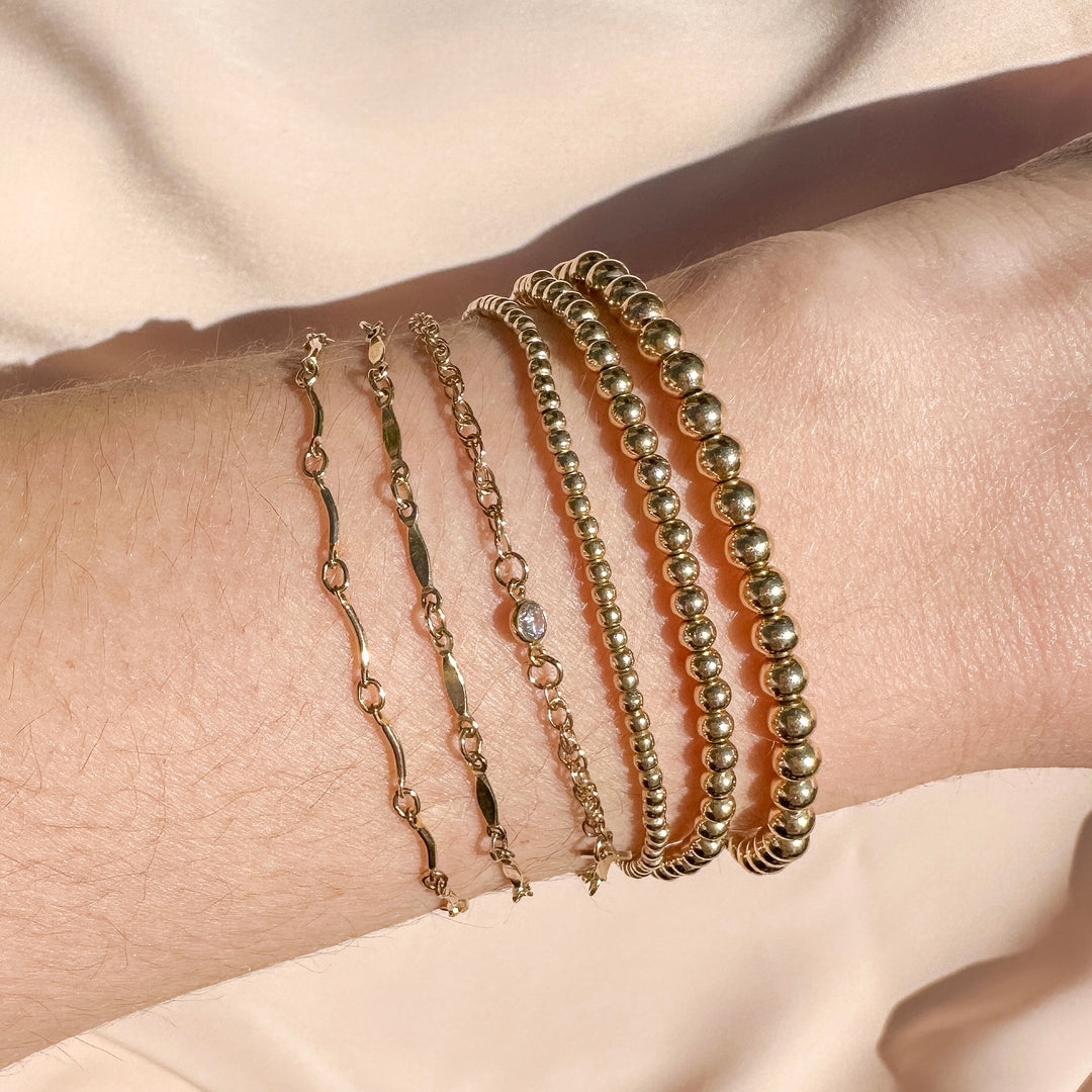 gold filled beaded bracelet essbe